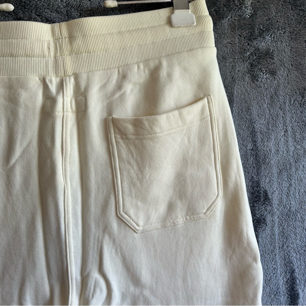 McNairy &‎ Co Mens M Jogger Sweatpants Cream Striped Cuff Streetwear Lounge NWT - Picture 7 of 10